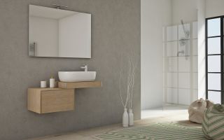 Подвесной шкафчик Cezares с выдвижным ящиком 41585 Rovere tabacco, 50x43x30